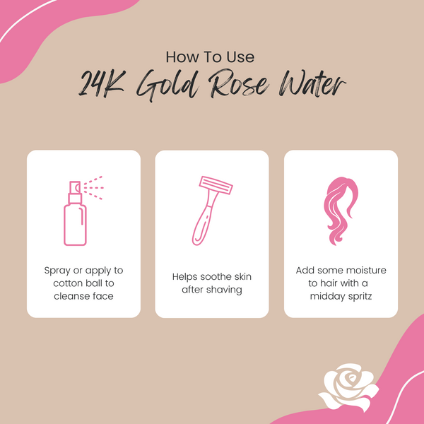 24K Gold Rose Water Toner - 4 oz